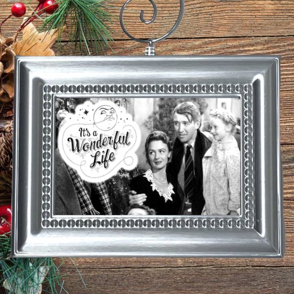 It's A Wonderful Life James Stewart Retro Nostalgic Christmas Tree Ornament - Picture 1 of 3